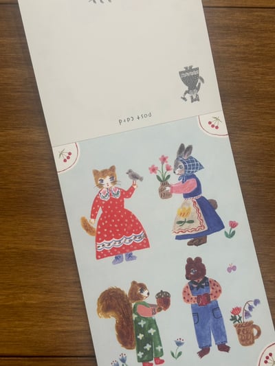 布川愛子 明信片組 Little fluffy friends3