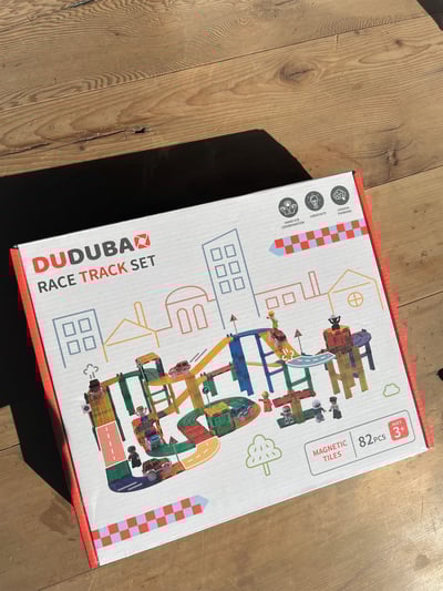 DUDUBAO 磁力片-五感繪本磁力片-極速賽道（82片)1