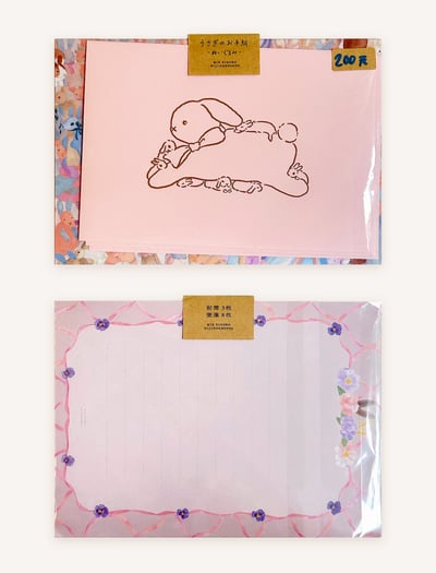 【Kie Pinoko】兔兔聯名信紙組｜うさぎのお手紙3