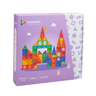 DUDUBAO磁力片－建構組（彩虹）108PCS1