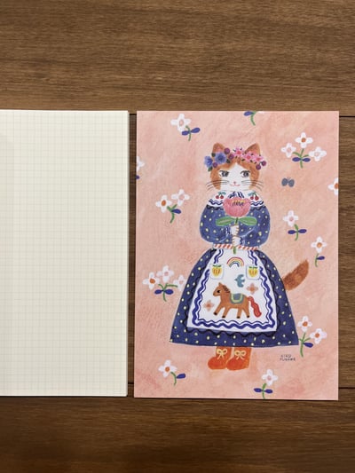 布川愛子 A5方格筆記本 花3