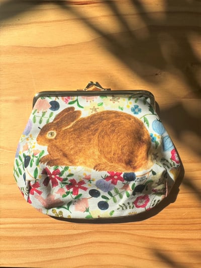 布川愛子 帆布皮夾化妝包 rabbit garden1