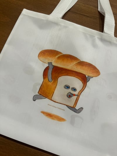 %麵包小偷-手提購物袋-白色款【日本正版授權】4