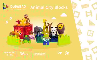 DUDUBAO磁力片－動物城市36PCS5