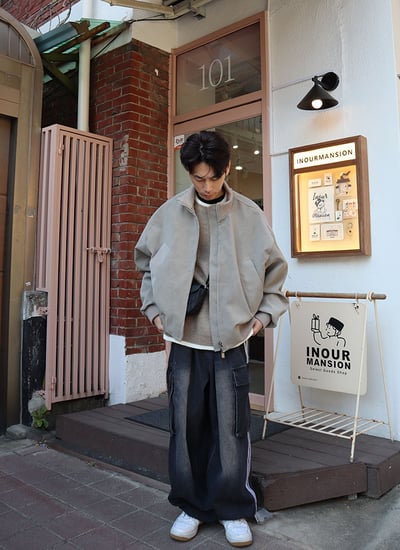 【 Giusto 】霧面麂皮後手肘抓皺厚外套3