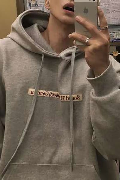 【 Giusto 】高磅數胸前布標連帽上衣3