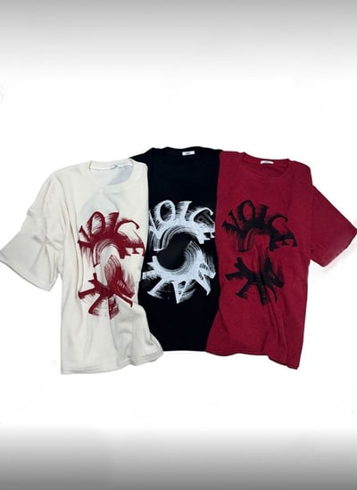 【 Giusto 】voice潑漆環繞英字針織短袖上衣2