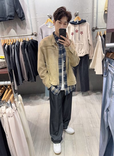 【 Giusto 】挺版麂皮造型抽繩拉鍊外套7