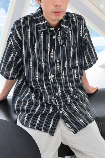 【 Giusto 】民族刺繡風提花襯衫1