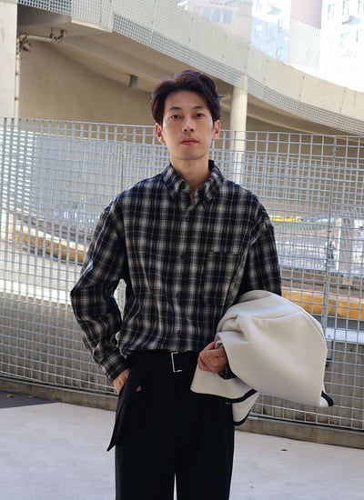 【 Giusto 】厚磅內裡滑面不易皺格紋襯衫4