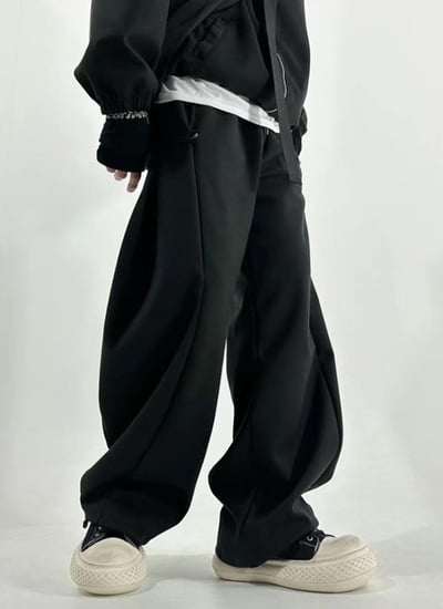 【 Giusto 】混羊毛前衛版型鈕扣厚磅棉褲2