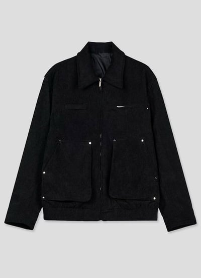 【 Giusto 】翻領前大口袋燈心絨獵裝夾克4