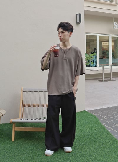 【 Giusto 】布料超舒服前開釦圓領上衣3