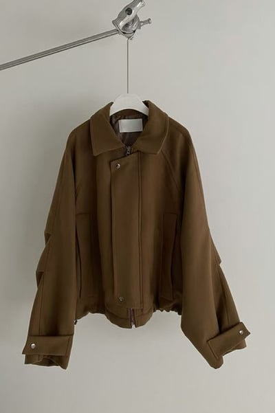 【 Giusto 】斗篷剪裁飛行大衣外套6