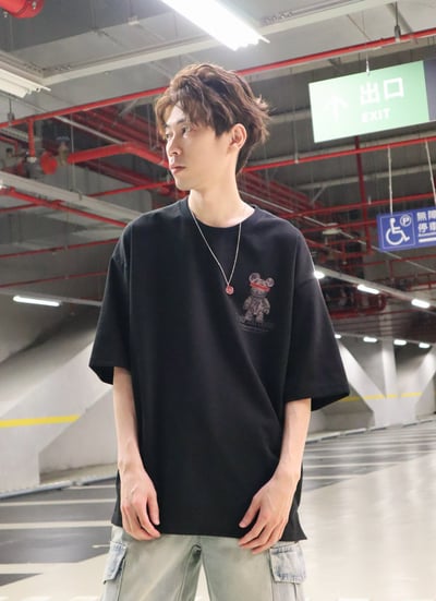 【 Giusto 】質感不易皺布料熊熊短袖上衣6