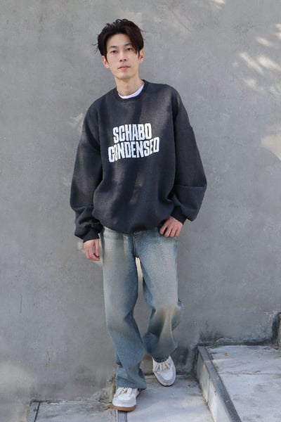 【 Giusto 】復古藍刷色百搭款牛仔寬褲4