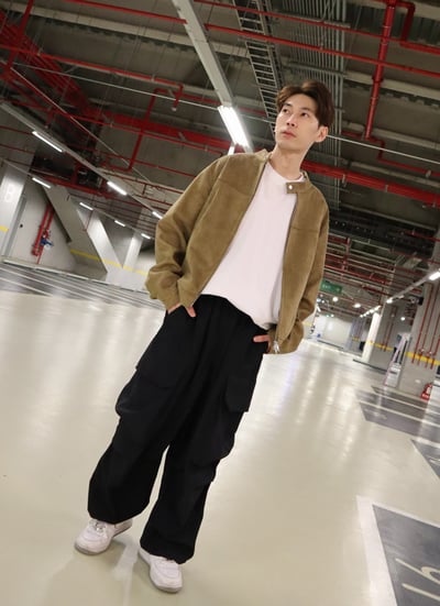 【 Giusto 】寬版可調褲管尼龍工裝褲2