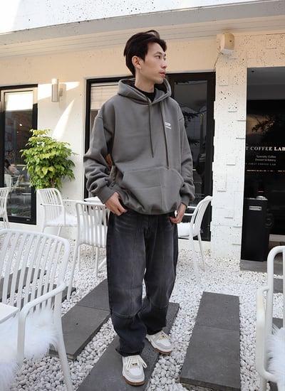 【 Giusto 】軟綿字母印圖連帽T5