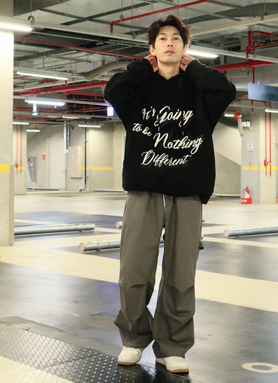 【 Giusto 】前抓皺鬆緊褲頭挺版高磅數牛仔褲5