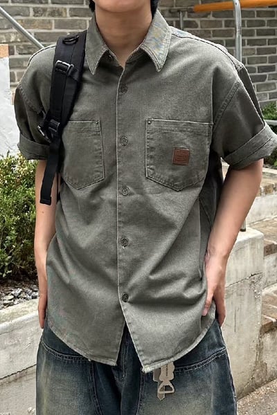 【 優惠只到05/16 】胸前口袋皮革標6