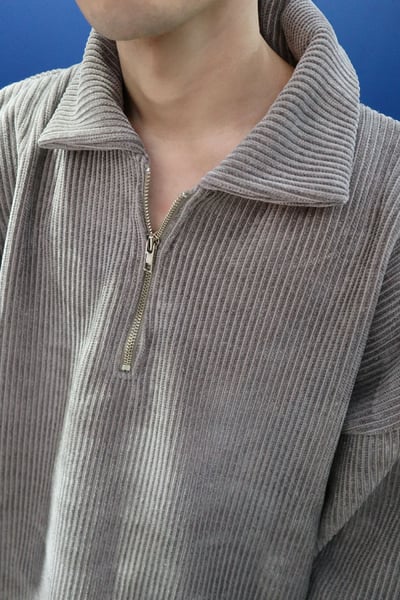 【 Giusto 】燈芯絨拉鍊大翻領上衣3