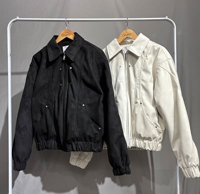 【 Giusto 】鋪棉小翻領車線釘釦保暖厚外套8