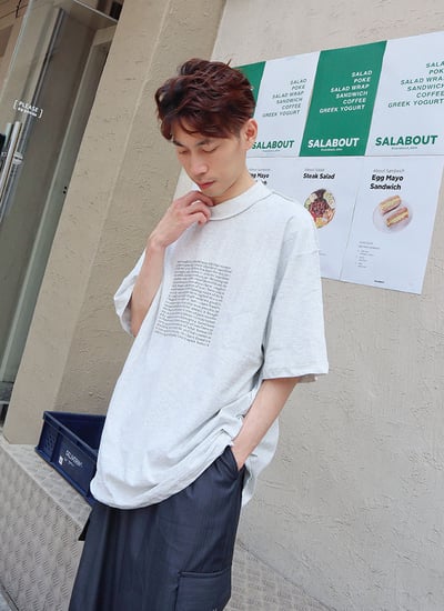 【 Giusto 】反車線厚磅數英字短T5