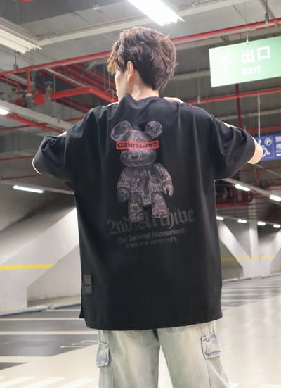 【 Giusto 】質感不易皺布料熊熊短袖上衣1