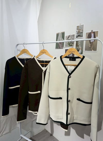 【 Giusto 】針織滾邊質感鈕釦小香外套3