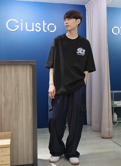 【 Giusto 】涼爽冰塊熊熊印圖高磅數棉短T7