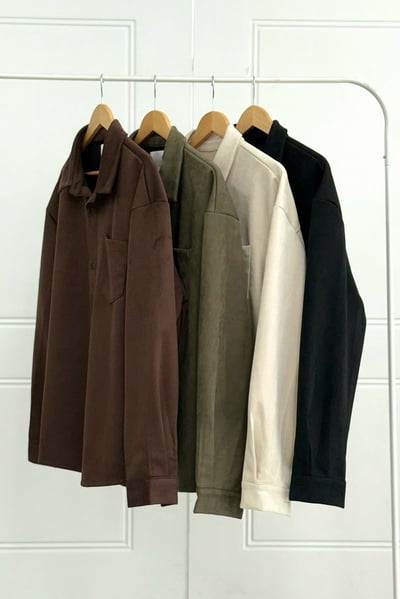 【 Giusto 】高質感簡約百搭麂皮襯衫2