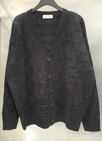 【 Giusto 】棋盤格V領針織罩衫3