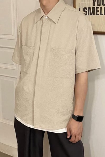 【 Giusto 】立體泡泡棉涼感短袖襯衫1