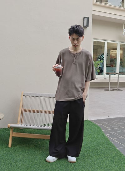 【 Giusto 】暗釦式老爺休閒式西裝寬褲7