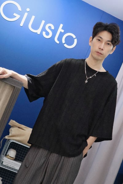 【 Giusto 】交錯編織涼感短袖上衣1