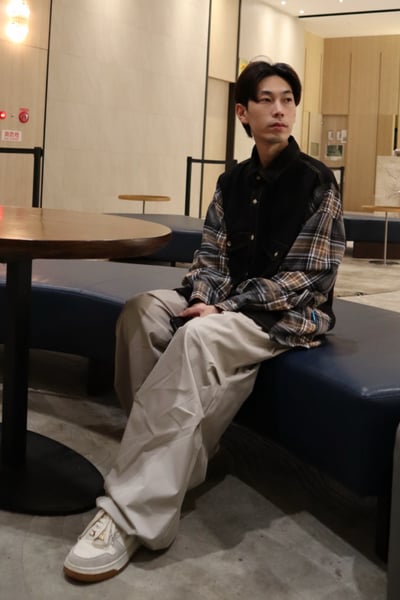 【 Giusto 】格紋拼接薄牛仔襯衫8