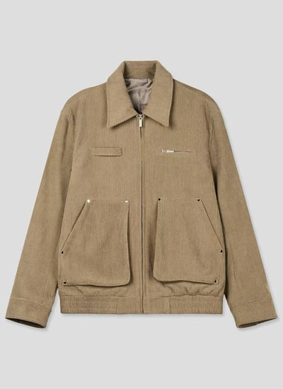 【 Giusto 】翻領前大口袋燈心絨獵裝夾克1