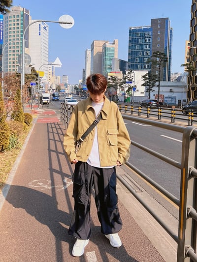 【 Giusto 】皺摺尼龍布大口袋個性寬褲 - 極薄3