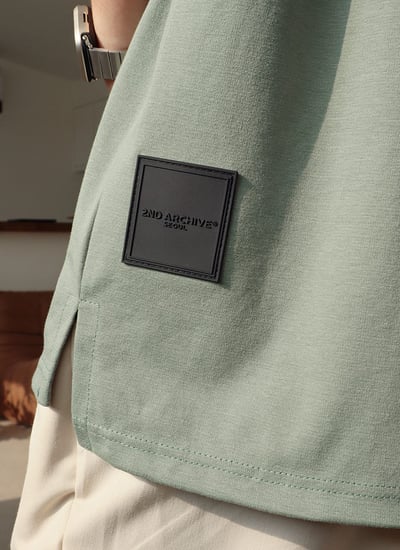 【 Giusto 】立體刺繡音字皮革短袖上衣4