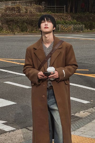 【 Giusto 】手袖布標高質感長版大衣4