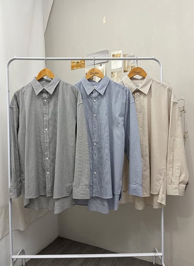 【 Giusto 】直條紋長袖襯衫7