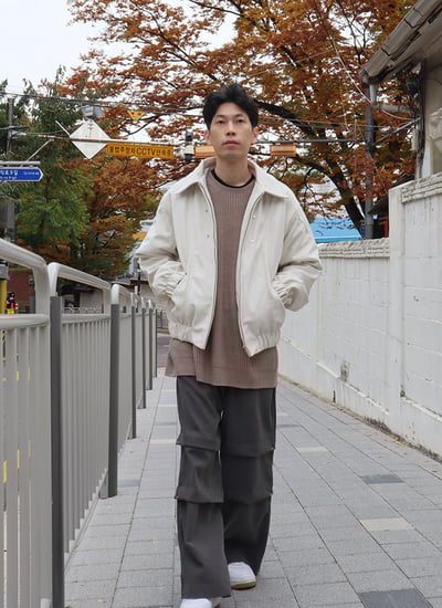 【 Giusto 】鋪棉小翻領車線釘釦保暖厚外套2