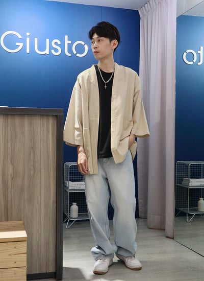 【 Giusto 】推薦款自然刷白淺藍寬褲3