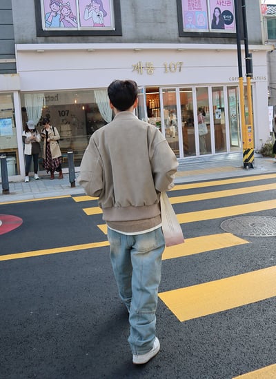 【 Giusto 】霧面麂皮後手肘抓皺厚外套8