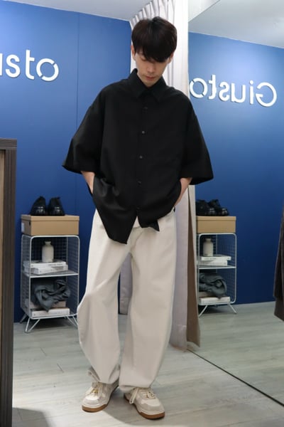 【 Giusto 】微彎刀褲版型寬褲5