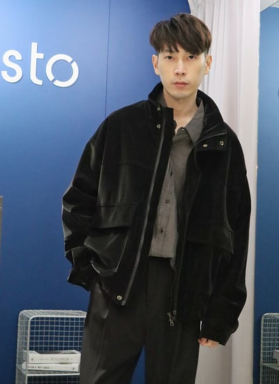 【 Giusto 】光澤感絨面麂皮薄款外套1