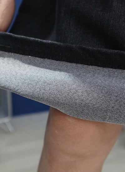 【 Giusto 】光澤抓褶牛仔寬短褲6