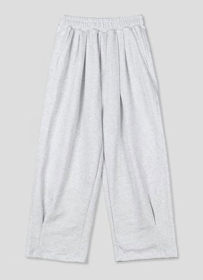 【 Giusto 】前抓皺側邊線條寬鬆棉寬褲5