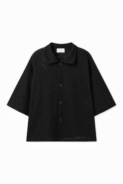 【 Giusto 】幾何紋路短袖針織襯衫9