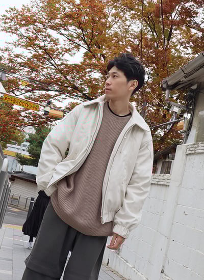 【 Giusto 】鋪棉小翻領車線釘釦保暖厚外套6